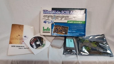 NEW Iwill side-2936uw-e Ultra Wide SCSI PCI Controller Card, retro, Boxed - Image 1 of 4