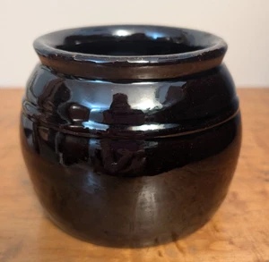 Vintage Studio Art Pottery Ceramic Brown Small 4 Inch Glazed Vase Planter Pot - Picture 1 of 7