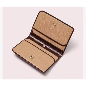 Kate Spade Sam Bifold Card Case Soft Pebbled Leather 2"h x 3"w - Picture 1 of 12