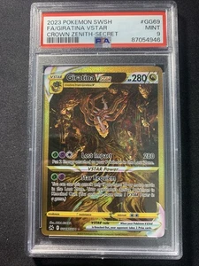 Pokemon Giratina VSTAR Corona Zenith Segreto Raro Full Art #GG69 PSA 9 come nuovo - Foto 1 di 2