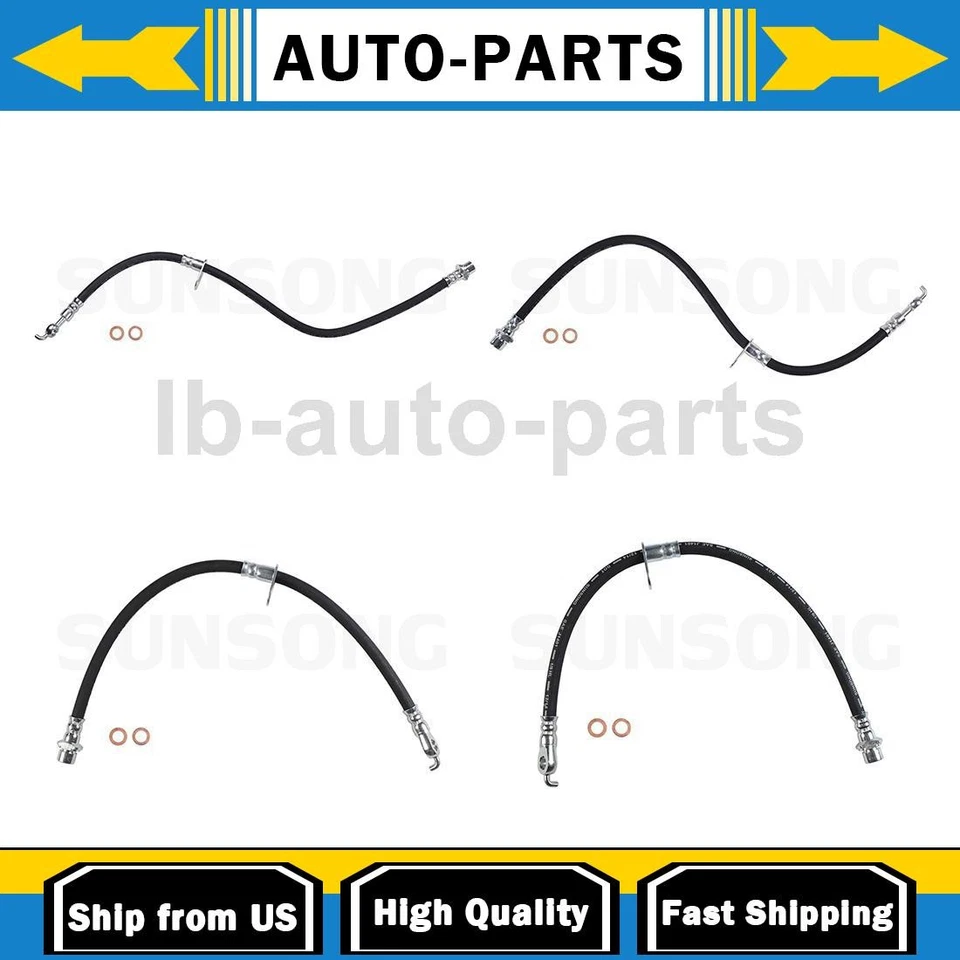 Kit de 4x manguera hidráulica de freno delantero trasero para Camry para Lexus ES350 2007-2012 Foto 1 de 4