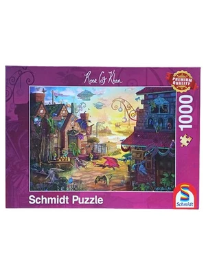 Schmidt Puzzle 1000 Pezzi Drago Fantasy Città Rose O'Khan - Immagine 1 di 2
