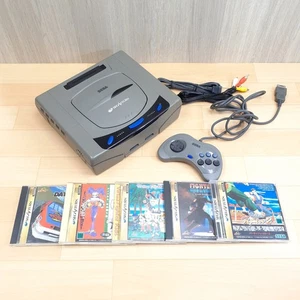 SEGA SATURN Console Japan bundle with 5 Games & cables tested US DUTY PAID N115 - Picture 1 of 11