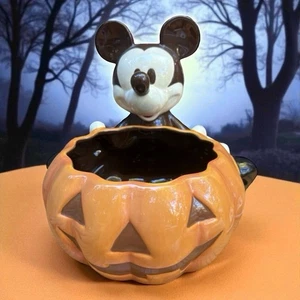Disney Mickey Mouse Halloween - Pumpkin Jack-O-Lantern - Candy Dish/Bowl - Picture 1 of 7