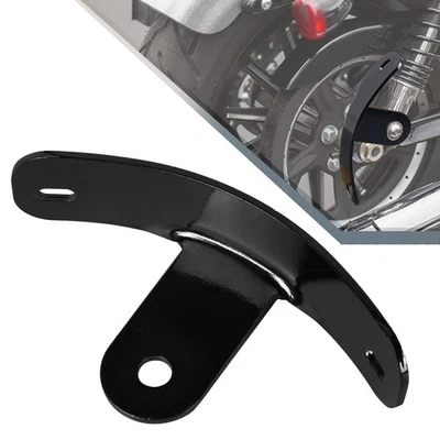 For Sportster Iron 883 1200 1993+ Curved License Plate Relocation Holder Bracket - Image 1 of 4