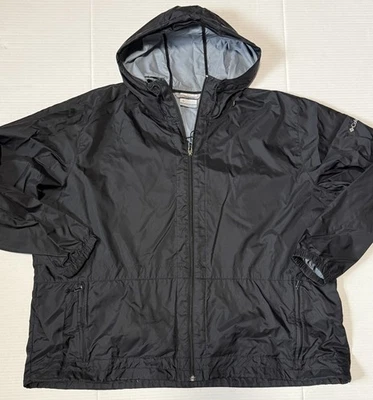 COLUMBIA Sandy Sail - Chaqueta cortavientos negra con cremallera para mujer - Talla 3X-grande - 3XL Foto 1 de 4