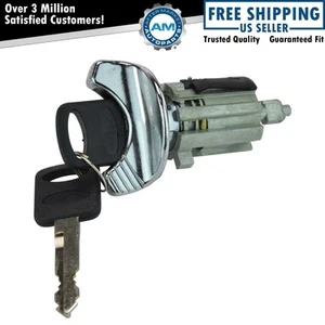 Ignition Lock Cylinder with Key For Ford Mercury Lincoln Models with Chrome Trim - Picture 1 of 5