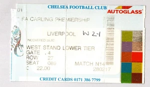 Chelsea v Liverpool 1998-1999 Premier League 27/02/1999 - Foto 1 di 2