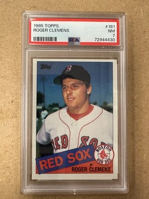 1985 Topps Roger Clemens Rookie Card PSA 7! - Image 1 of 2