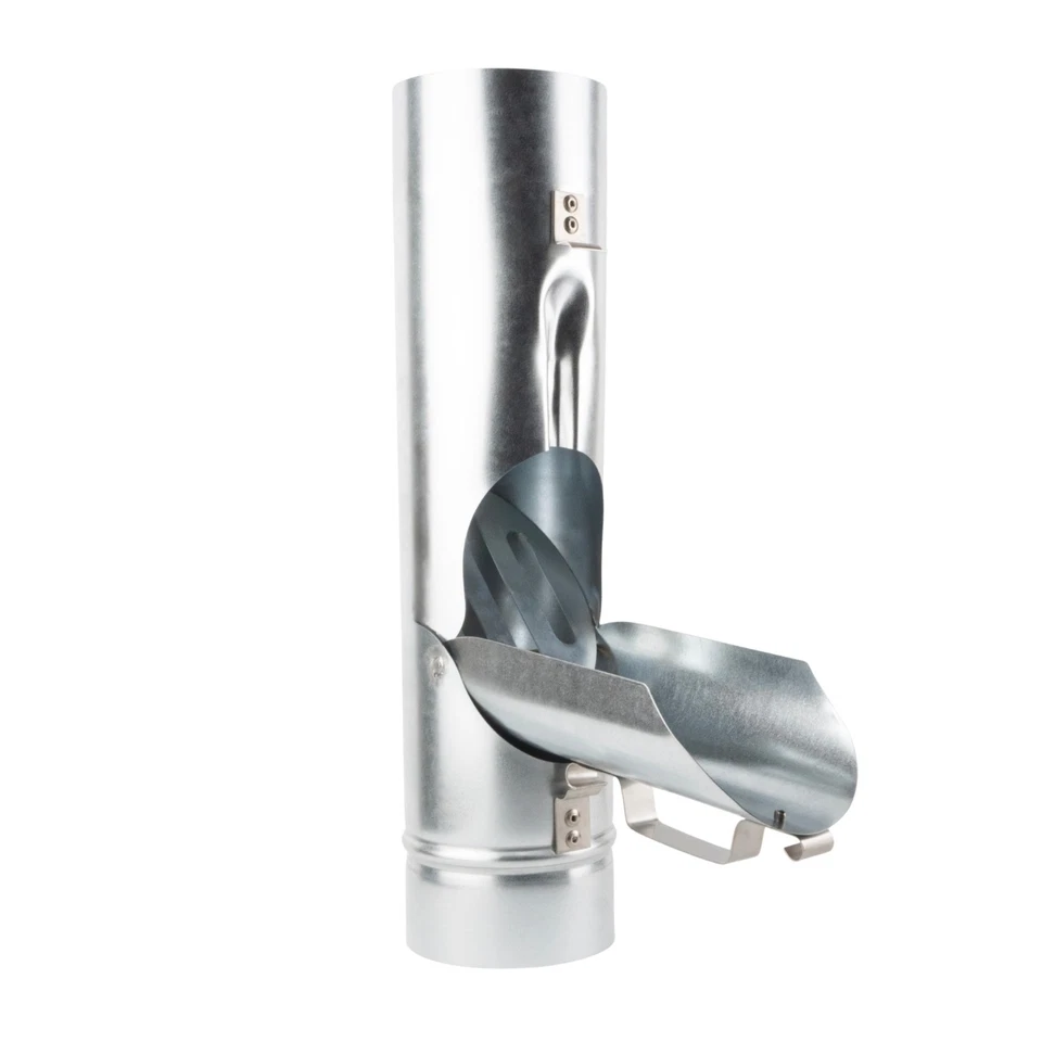 Fallrohrklappe mit Sieb Ø87mm Regenrohrklappe verzinkter Stahl Laubfilter - Bild 1 von 4