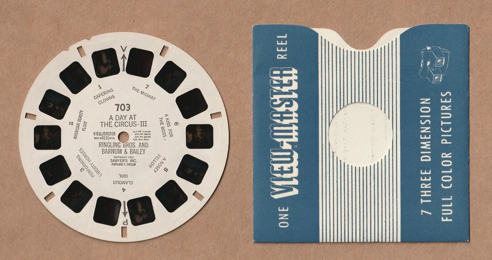 Vintage View-Master reel #703 A Day at the Circus, Ringling Bros. and Barnum & B - Image 1 of 1