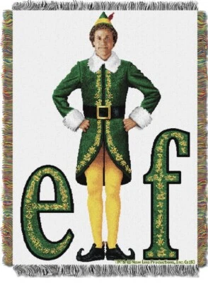Elf The Movie Buddy Will Ferrell Woven Throw Blanket Wall Tapestry 48” X 60 - Image 1 of 4