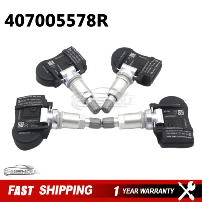 Nuevo 407005578R TPMS Juego de 4 piezas SENSOR DE PRESIÓN DE NEUMÁTICOS Se adapta a RENAULT MEGANE II Foto 1 de 4