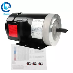 New General Electric Motor 3 Phase 56C Frame 1800 RPM TEFC 230 / 460 Volt 2 HP - Picture 1 of 19