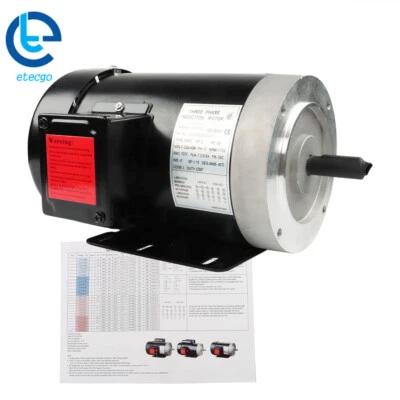 General Electric Motor 3 Phase 56C Frame 1800 RPM TEFC 230 / 460 Volt 2 HP - Image 1 of 4