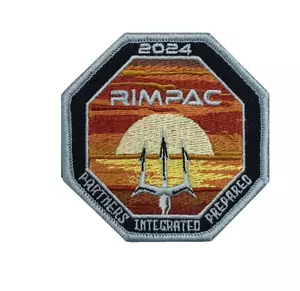 MILITARY RIMPAC 2024 HOOK & LOOP EMBROIDERED PATCH - Picture 1 of 1