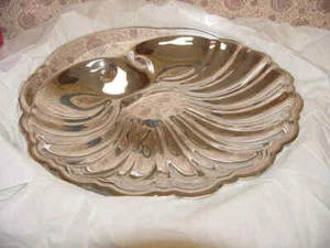 Oneida Large Clam Shell Server Dish Silver Plate Platter 80113017A 17 1/2" USA - Picture 1 of 6