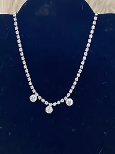 Rhinestone choker 14 Inch Necklace beautiful addition to Prom dress - Picture 1 of 4