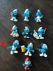 10 Alte Schlümpfe, PEYO, W Germany, Schleich, West BULLY Germany - Bild 1 von 24