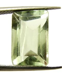 5,45 ct natürlicher grüner Amethyst Edelstein Stein Smaragdschliff Draht Wickelstein - 13431 - Bild 1 von 2