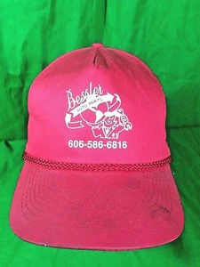 Vtg Bessler Auto Parts Hat Dirty Snapback Trucker Cap - Picture 1 of 5