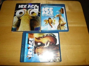 Ice Age 1 2 3 Blu-ray Lot (The Meltdown, Dawn of the Dinosaurs) Hilarious Movies - Picture 1 of 6