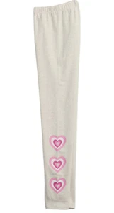 GAP Girls' Jersey Legging  cream w/ pink hearts Size XXL 14-16. NWT. 96% Cotton - Picture 1 of 2