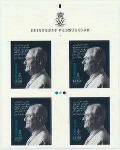ISLAS FAROE. 2014. 58 Kr Prince Henrik folleto (A51) - Imagen 1 de 2