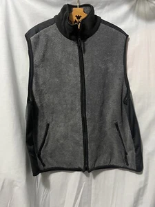Faded Glory Mens Full Zip Fleece Outdoor Vest- XL Gray - Picture 1 of 4