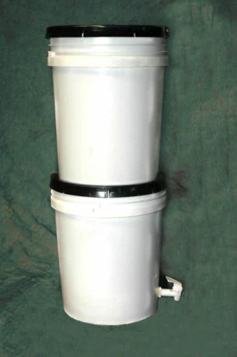 Gravity Feed Ceramic Filter Buckets - New Filter - Removes Fluoride !! - Image 1 of 4