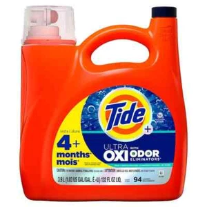Tide 132 oz. Liquid Ultra Oxi Odor Laundry Detergent Washing Original, 94 Loads - Picture 1 of 8