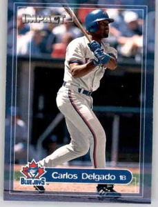 2000 Fleer Impact Carlos Delgado Base Card MLB PWE Blue Jays #77 - Picture 1 of 2