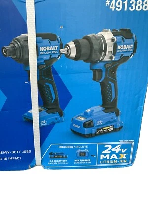 Kobalt 24V Max 2-Tool Brushless Tool Kit Drill/driver and 1/4 Impact Driver - Image 1 of 4