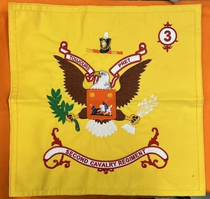 US Army Flagge Banner Guidon 2nd Cavalry Regiment 04 - Picture 1 of 1