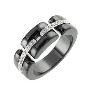 CHANEL ULTRA Diamond Ring Black Ceramic 18K WG 750 Size52 5.75-6(US) 90264725 - Picture 1 of 10
