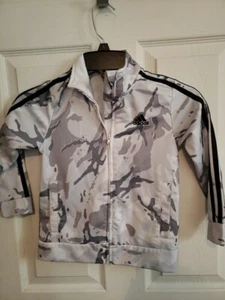 ADIDAS Full Zip Track / Warm Up Jacket Youth S 5 BLACK Grey - Picture 1 of 4