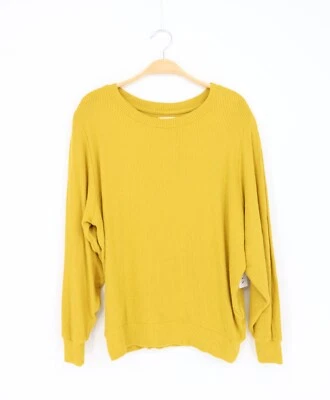 VELVET By Graham & Spencer Minta Long Sleeve Ribbed Sweater Marigold S $145 A1 - Image 1 of 2