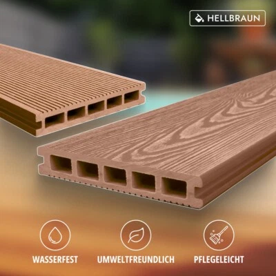 WPC Terrassendielen in Holzoptik 25mm Balkon Terrasse Premium Holz Diele, Muster - Bild 1 von 4