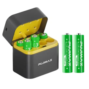 Rechargeable Li-ion Batteries AA 8-Pack with Charger, 3400Mwh High Capacity 1.5v - Picture 1 of 12