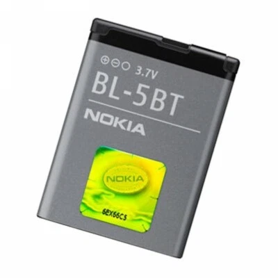 NUEVO GENUINO Nokia BL-5BT Li-Ion Batería 3.7 Voltios 870 mAh para Teléfono Celular 2600 Foto 1 de 2