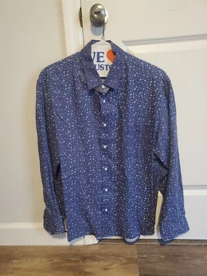 BARNEYS NEW YORK LONG SLEEVE FLORAL BUTTON UP SHIRT MENS SIZE XXL MADE IN ITALY - Image 1 of 3