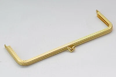 Taschenrahmen / Taschenbügel mit Verzierung, 175 x 55 mm, Gold, 80er Jahre - Bild 1 von 4