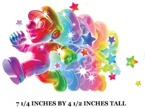 Invincible Mario Peel Stick Decal Super Nintendo Galaxy 2 Wall Sticker Game Room - Picture 1 of 1