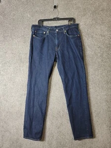 Levis lot 541 Jeans Mens 34x34 Blue Denim Straight Leg Dark Wash - Picture 1 of 17