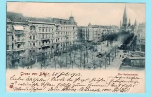 Berlin, Kurfürstendamm - Kaiser-Wilhelm-Gedächtniskirche - gel. 1902 - Bild 1 von 2