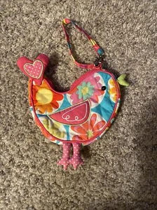 Douglas Pink Chick Coin Purse/Wristlet With Flowers  - Picture 1 of 7