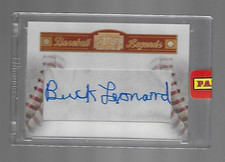 Buck Leonard HOF 2010 Panini Century Collection Cut Autographs Auto 17/40 ⚾