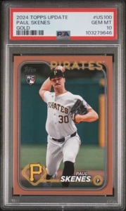 PAUL SKENES 2024 Topps Update US100 Gold RC 1127/2024 PSA 10 - Picture 1 of 3