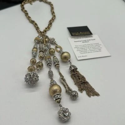 Joan Rivers частной коллекции потрясающий кристалл мульти кисточки ожерелье - Изображение 1 из 4