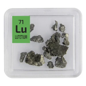 Lutetium Metal Rare Earth 99.9% Lu pure Element Sample in Periodic Element Tile - Picture 1 of 3
